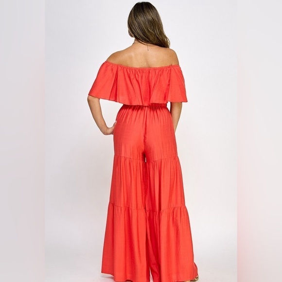 Ready for Vacay. Dark Lime Green Boho Pants & Top - Picture 3 of 4